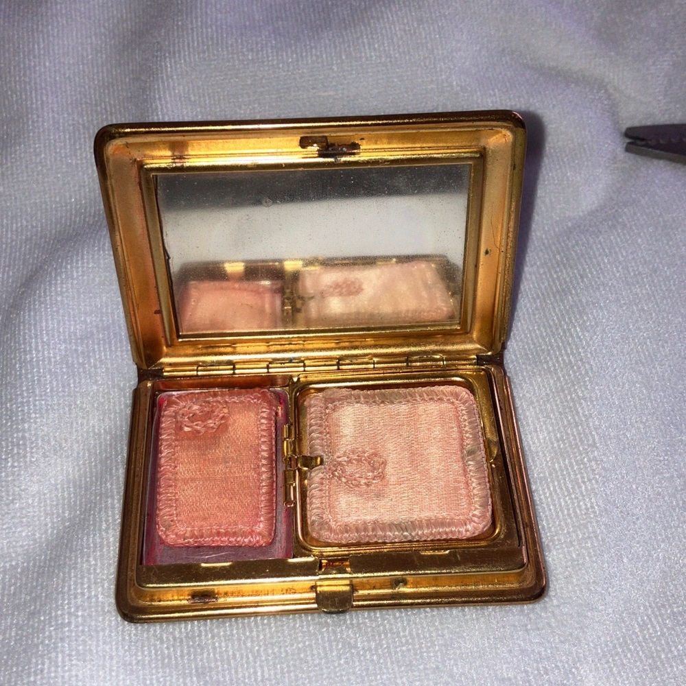 Antique Makeup Compact Mirror